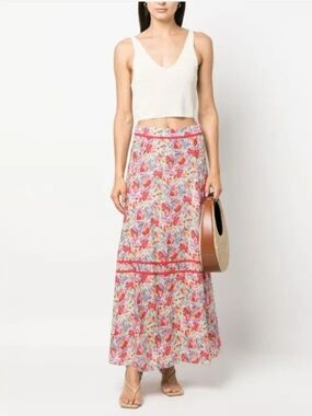 BA&SH Aliya Graphic Print Skirt